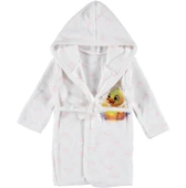 PAMUKLU KALİTELİ BEBEK ÇOCUK BORNOZ DAMLA BASKILI HAVLU BORNOZ 12/36 AY - 6