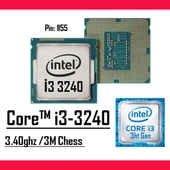 Intel® Core™ i3 3240 3.40 Ghz 3mb Cache Lga 1155p Tray Masaüstü Bilgisayar İşlemci - 1