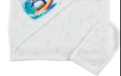 PAMUKLU BEBEK ÇOCUK ŞIK BANYO HAVLU DAMLA DESENLİ HEDİYELİK YUMUŞAK HAVLU 1/24 AY - 2