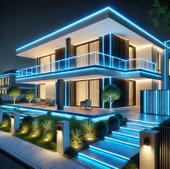 25 Metre NOAS YL42 5003 Dış Mekan 120 Çipli 12V Neon Led Mavi thumbnail 3