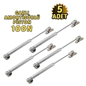5’li Dolap Kapak Pistonu Mutfak Dolabı Gazlı Amortisör 100N 27cm - 1