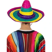 Sombrero Meksika Şapkası Renkli Örme Hasır Yetişkin Boy - 3