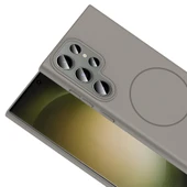 Samsung Galaxy S23 Ultra Kılıf Magsafe Şarj Özellikli Silikon Kapak (RUBY) thumbnail 8