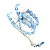 Mavi Beyaz İzmir Taraftar Renk Süzmesi Kapsül Model Kazaz Püsküllü 7-11mm Tesbih thumbnail 4