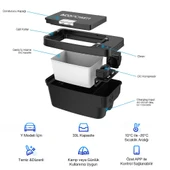 Acopower T35 12/24Volt 33Litre Tesla Model Y ile Uyumlu Kompresörlü Outdoor Oto Buzdolabı thumbnail 6