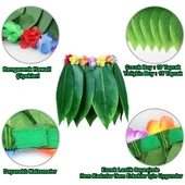 Tropikal Esintili Yapraklı Parti Eteği Çocuk Boy - 3