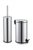 Maxiflow Paslanmaz Klozet Fırçası Paslanmaz Çöp Kovası Krom 3 Lt Set 114 - 1