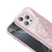 Apple iPhone 16 Pro için Magsafe ile uyumlu Kılıf Parlak Simli Shinig Okso Kapak thumbnail 8