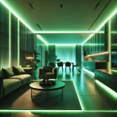 25 Metre YL42 5005 Dış Mekan 120 Çipli 12V Neon Led Yeşil thumbnail 2