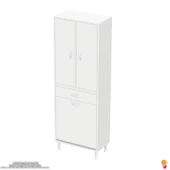 Modilayn YENİ AFRA 60x173x32,5 cm' lik 1 Çekmece, 1 Göz Sepet, 2 Kapak, 6 Raf Dar Alan Banyo Dolabı thumbnail 6