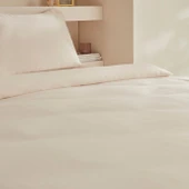 Karaca Home White Collection Vinas 80 Tel %100 Pamuk Çift Kişilik Saten Biyeli Nevresim Takımı Bej - 3