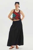 Beli Lastikli Drape Detaylı Otantik Etek - 2