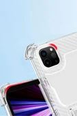 Apple iPad Air 5 10.9" Kılıf Kalem Bölemli Standlı Darbelere Dayanıklı Şeffaf Kapak - 7