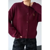 Ayıcıklı Hırka - Bordo - 2