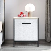 Çok Amaçlı Dolap 1 Çekmeceli Komodin Sehpa Gri 1594 - 4