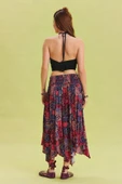 Beli Bağlamalı Salaş Midi Kloş Etek - 7