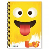 Emoji A4 72 yp. PP Kapak Spiralli Okul Defteri KARELİ - 1