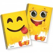 Emoji A4 72 yp. PP Kapak Spiralli Okul Defteri 2li PAKET Kareli - 1