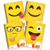 Emoji A4 72 yp. PP Kapak Spiralli Okul Defteri 2li PAKET Kareli - 2