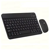ScHitec Kablosuz Klavye ve Mouse Set Type-C Şarjlı Bluetooth 2.4G Bağlantlılı Siyah - 1