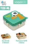 Vagonlife Lunch Box 1120 ML (Sızdırmaz,Karışmaz Üç Bölmeli) Sos Kaseli Yeni Nesil Sefer Tası-FFLBOX10082 - 11