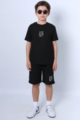 ERKEK ÇOCUK ŞORTLU TAKIM BASKILI DUBLE PAÇA F22 - 12