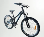 24J BİSAN KDX 2800 V FREN DAĞ BİSİKLETİ - MAT SİYAH MAVİ - 30 kadro - 2