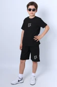 ERKEK ÇOCUK ŞORTLU TAKIM BASKILI DUBLE PAÇA F22 - 11