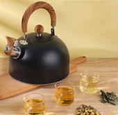 Valkyrie 3L Düdüklü Kettle Su Isıtıcı Çaydanlık Paslanmaz Çelik Yüksek Islıklı Siyah - 7