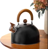 Valkyrie 3L Düdüklü Kettle Su Isıtıcı Çaydanlık Paslanmaz Çelik Yüksek Islıklı Siyah - 9