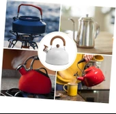 Valkyrie 3L Düdüklü Kettle Su Isıtıcı Çaydanlık Paslanmaz Çelik Yüksek Islıklı Beyaz - 6