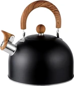 Valkyrie 3L Düdüklü Kettle Su Isıtıcı Çaydanlık Paslanmaz Çelik Yüksek Islıklı Siyah - 1