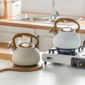 Valkyrie Modern Tasarım Düdüklü Kettle 3L Paslanmaz Çelik Ergonomik Su Isıtıcı Çaydanlık Islıklı - 8