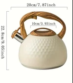 Valkyrie Modern Tasarım Düdüklü Kettle 3L Paslanmaz Çelik Ergonomik Su Isıtıcı Çaydanlık Islıklı - 3