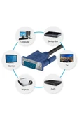 Hubstein Vga Kablosu Ekran Lcd Monitör Projeksiyon Bağlantı Kablosu - Çift Filtreli - 1.5 Metre-A02 - 2
