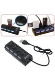 Artvision Hub Anahtarlı Işıklı On Off Düğmeli 4 Port Çoklayıcı Aynı Anda Farklı Bileşen Bağlama Usb Çoklayıcı-A10 - 4