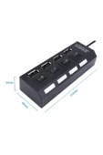 Artvision Hub Anahtarlı Işıklı On Off Düğmeli 4 Port Çoklayıcı Aynı Anda Farklı Bileşen Bağlama Usb Çoklayıcı-A10 - 2