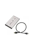WOZLO 2.5 Usb Sata Hdd Ssd Harddisk Kutusu Aliminyum Gövde Harici Hdd Kutu - Siyah - 2