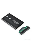WOZLO 2.5 Hdd Kutusu Usb 3.0 Hardisk Kutusu Metal Gövde Harici Kutu - Siyah - A16 - 2