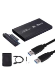 Hubstein 2.5 Inç Usb 3.0 Sata Harddisk Hdd Kutusu 5 Gbps Kılıf - Siyah Aluminyum Ssd-A16 - 2