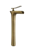 Flextail Tek Kulplu Pirinç Havza Antik Çanak Şelale Lavabo Nostaljik Musluk Bataryası - 2