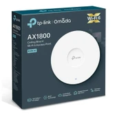 TP-LINK OMADA EAP610 AX1800 DUAL BAND WIFI6 1XGBIT RJ45 2.4GHZ/5GHZ TAVAN TİPİ ACCESS POINT (ADAPTÖRLÜ) thumbnail 1