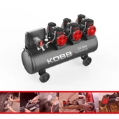 KOBB KBK100S 6.0HP 100Lt 8Bar Üç Motorlu Yağsız Sessiz Taşınabilir Hava Kompresörü - 5