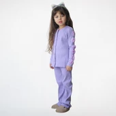 Fırfır Detaylı Kız Çocuk Takımı – Lila thumbnail 2