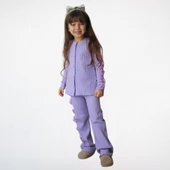 Fırfır Detaylı Kız Çocuk Takımı – Lila thumbnail 1