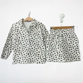 Leopar Desenli Takım – Gömlek & Etek - 3