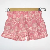 Çiçek Desenli Nakışlı Pembe Takım (2'li) – Bluz ve Şort thumbnail 5