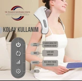 Ovmalı Isıtmalı Yoğurmalı Boyun Sırt Bel Masaj Aleti Akunpunktur Çok Amaçlı Taşınanilir Masaj Cihazı thumbnail 3