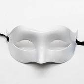 Beyaz Renk Masquerade Kostüm Partisi Venedik Balo Maskesi - 1