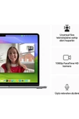 Apple MacBook Air M3 Çip 8GB 256GB SSD macOS 13" Taşınabilir Bilgisayar Uzay Grisi MRXN3TU/A - 6